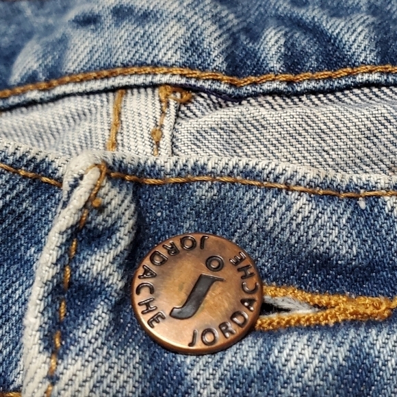 VINTAGE 1990s Jordache Stone Wash Mid Rise Distressed Flared Jeans 4 - Picture 7 of 10